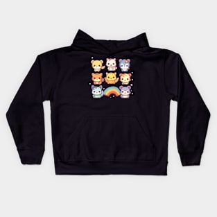 Kawaii Pride Animal Squadron Kids Hoodie